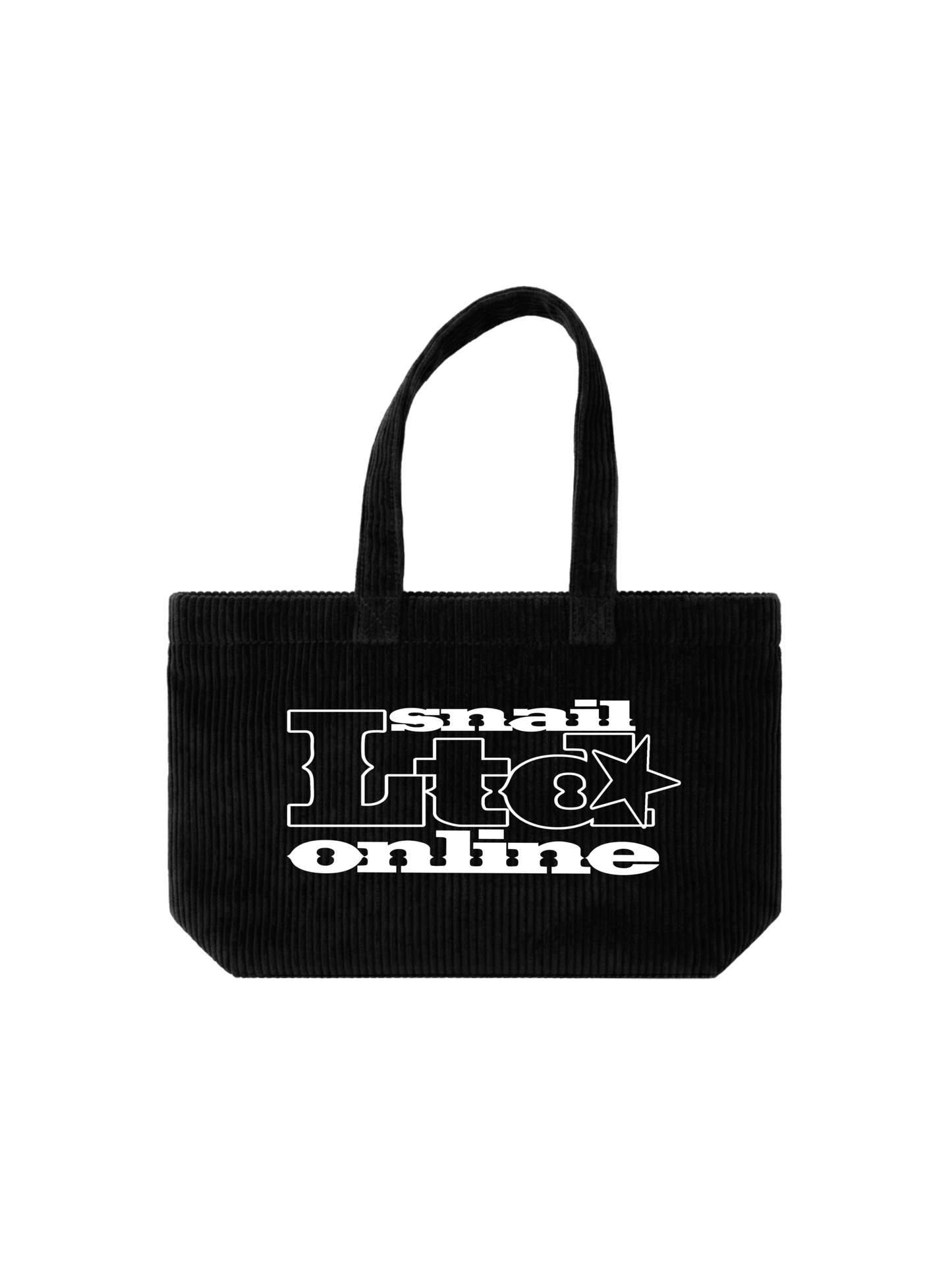 BLACK CORDUROY TOTEBAG