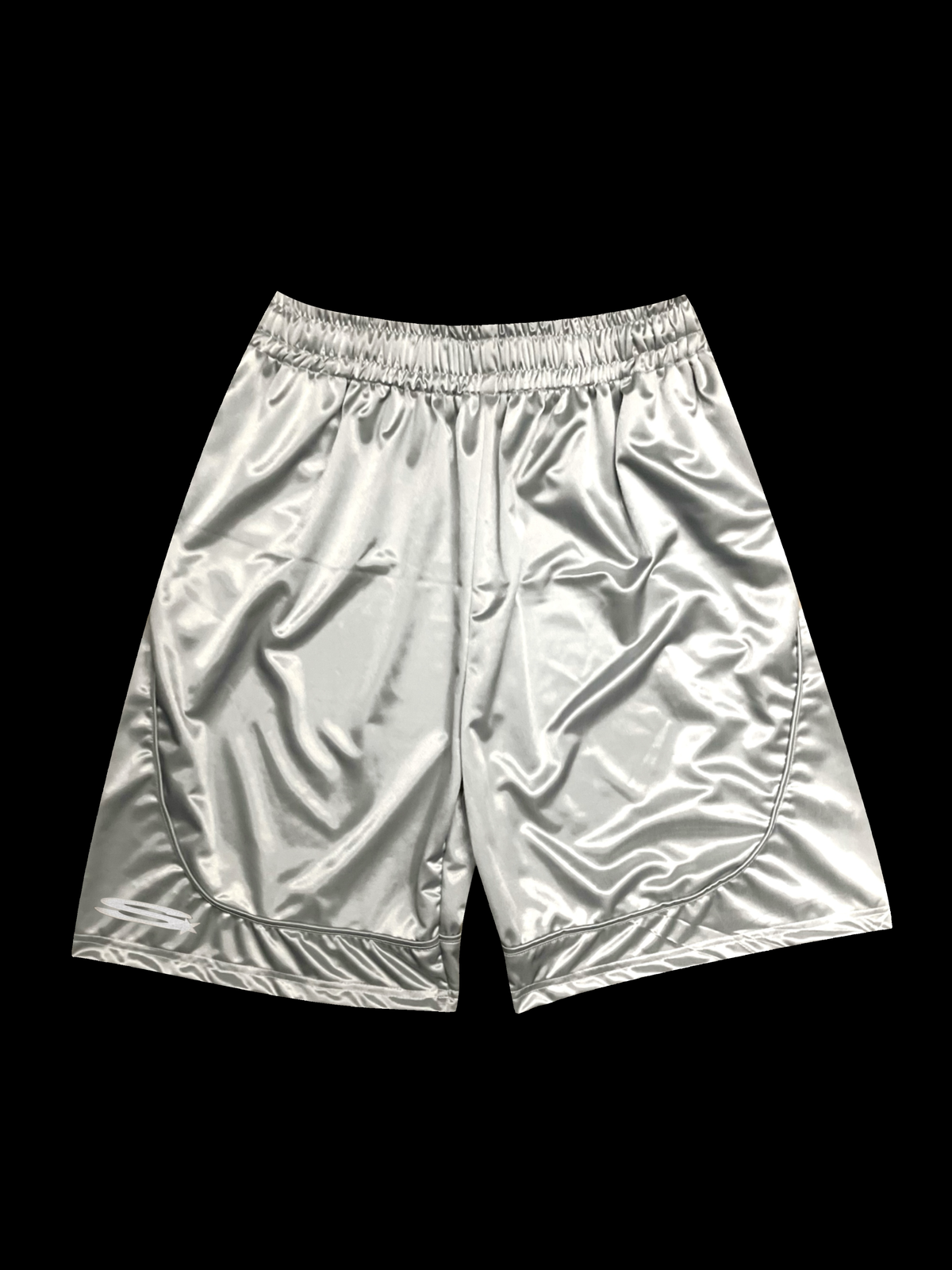 SHINY SILVER HOOPSHORTS
