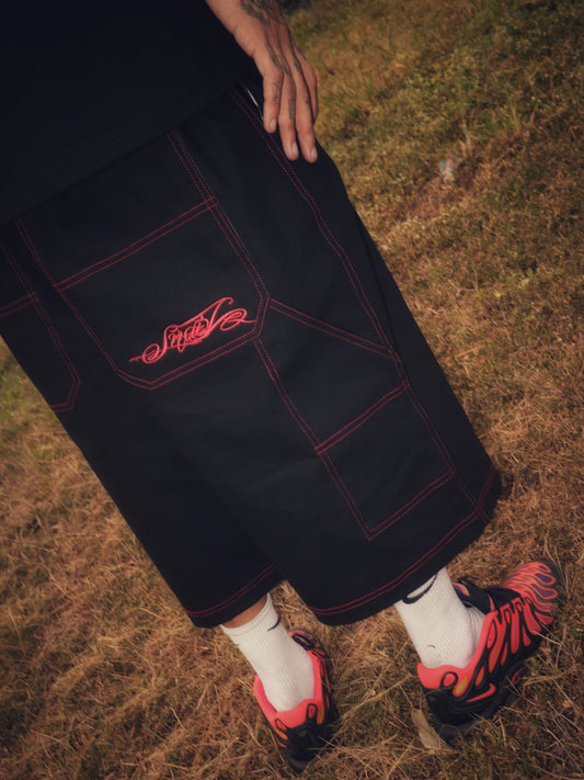 BLACK CARPENTER JORTS