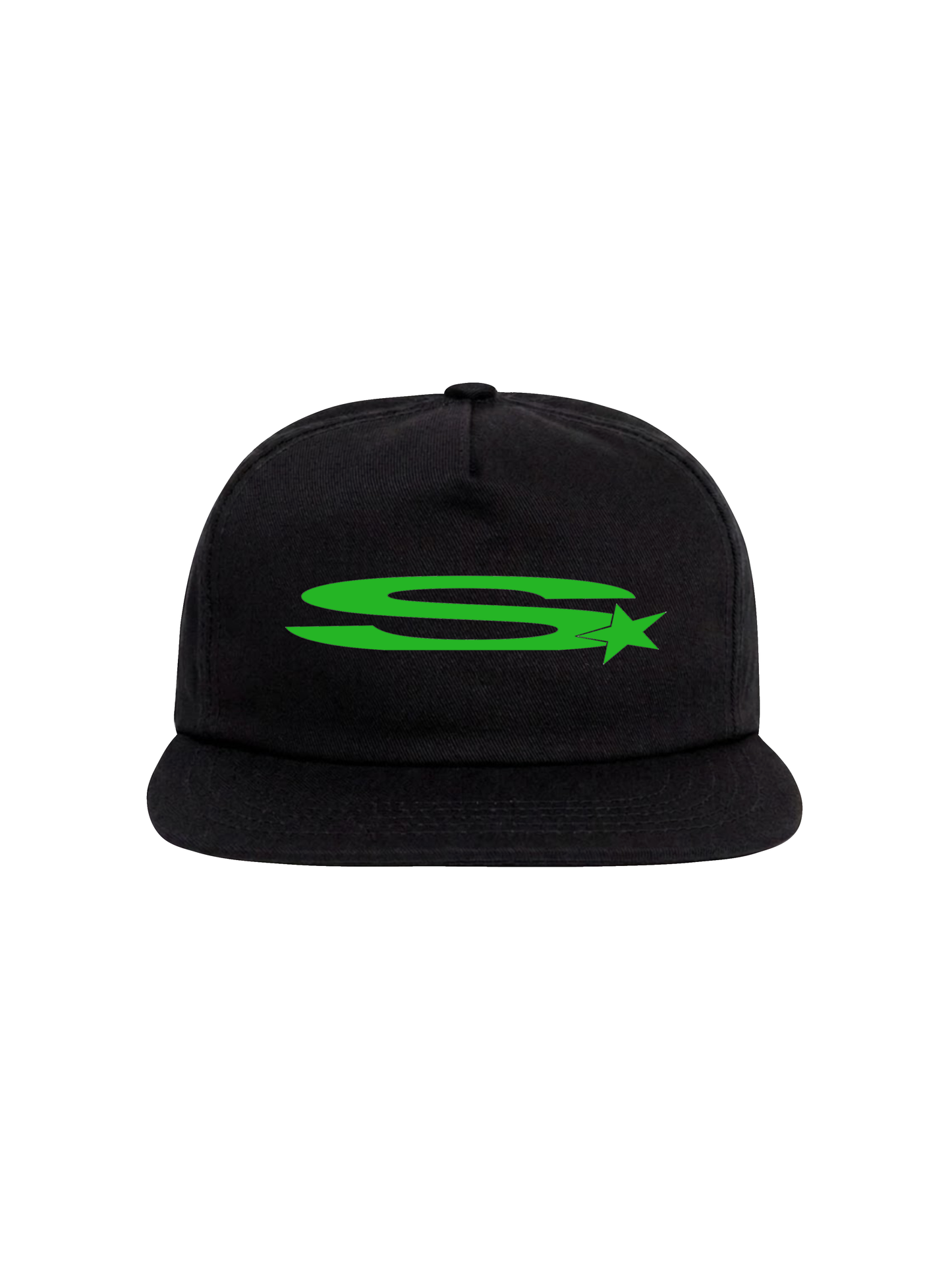 BLACK NEW LOGO 6 PANEL HATS