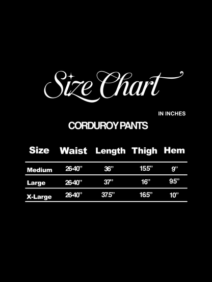 BLACK CORDUROY PANTS