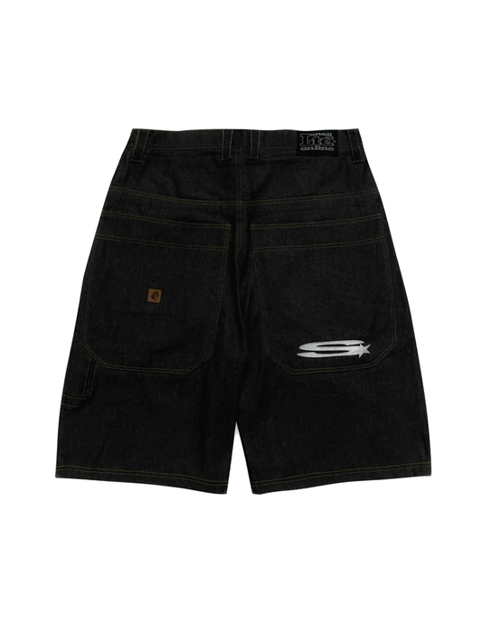 HARD BLACK BIG POCKET JORTS