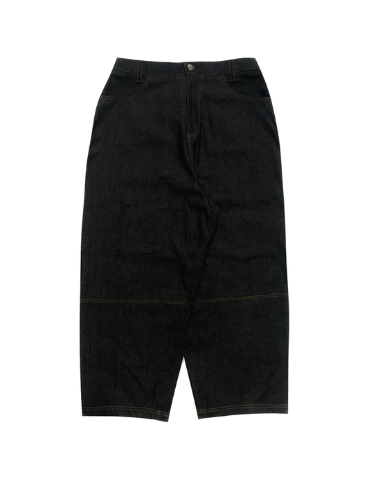 HARD BLACK DOUBLE KNEE PANTS