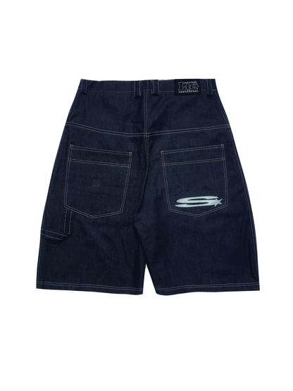 DARK BLUE DENIM JORTS