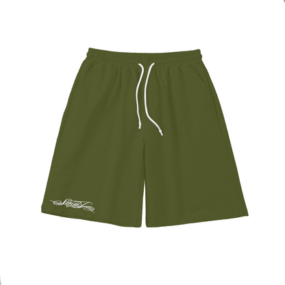 OLIVE GREEN SWEATSHORT