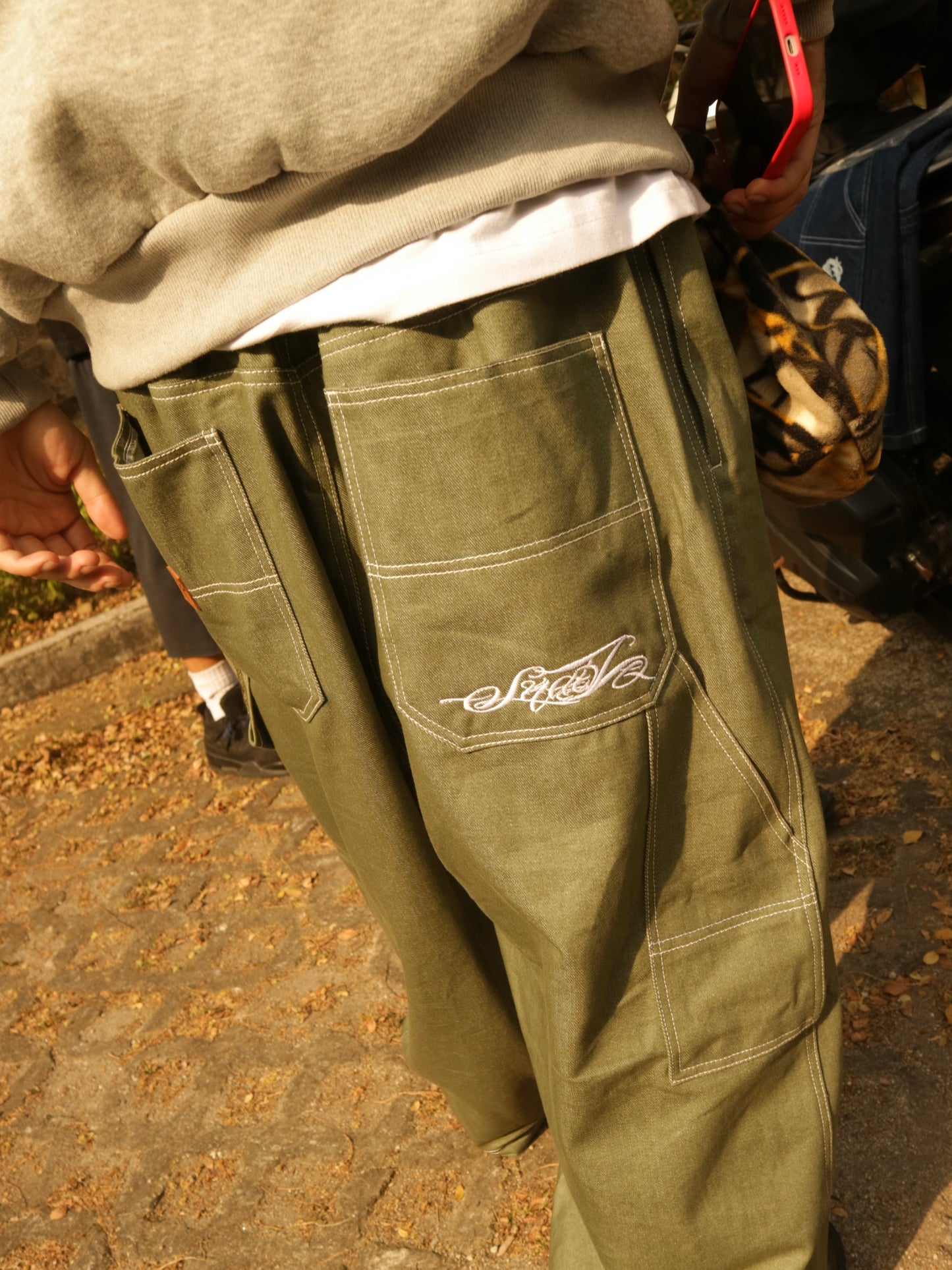 OLIVE GREEN CARPENTER PANTS